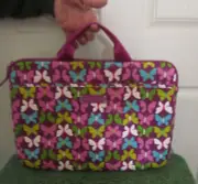 NEW VERA BRADLEY COMPUTER BAG LAPTOP BUTTERFLY PRINT