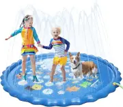 Sicilaien Splash Sprinker Pad for Family, Large 165CM Spray Pad Water Sprinkl...