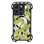 iPhone 16 Pro Ultra Bounce Case MagSafe Compatible Green Leaves