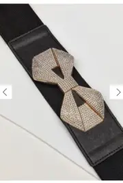 Taking Shape S/m Diamante Bow Belt Plus Size 14/18