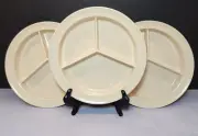 Thunder Group NS701T Nustone 8.75" Deep Plate Tan Melamine 3 Compartment 3Count