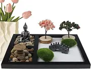 Zen Garden Kit - Miniature Japanese Sand Garden Crafts Kit - Tabletop Meditation Zen Decor for Entryway, Home Living Room, Business Workplace
