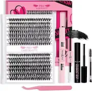 DIY Lash Extension Kit 280Pcs Lash Clusters Eyelash Extension Kit, NEW