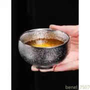 Silver-plated Ceramic Tea Cup Handmade Zen Portable Teacup Chinese Tea Set
