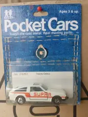 Tomica POCKET CARS - TOYOTA Celica Supra [WHITE] THIN WHEELS VARIATION VHTF