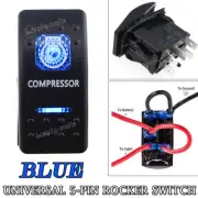 5 Pin ON/OFF Blue LED Toggle Rocker Switch COMPRESSOR for ATV UTV Off Road Boat (for: Porsche)
