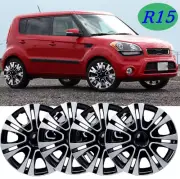15" Set of 4 Wheel Covers Snap On Hub Caps R15 Tire Steel Rim For Kia Soul