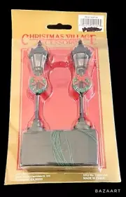 Christmas Village Set Of Two Battery Operated Lanterns New In Package