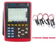 Power Quality Logger with 4PCS Flexible Coil Current Sensors Current 10A~6000A