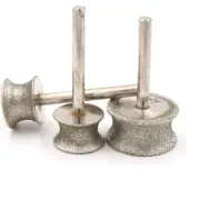 Diamond Grinding Burr Engraving Bit Coarse/Fine Rotary Tool 6mm Shank for Dremel