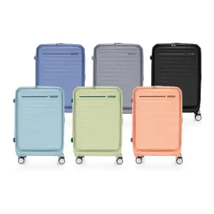 【AMERICAN TOURISTER 美國旅行者】25吋 Frontec 前開式可擴充抗菌PC防盜拉鍊避震輪行李箱(多色可選)