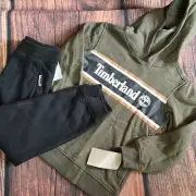 Timberland Boys Multicolor Green Pullover Jogger Pant Two Piece Set Size 6