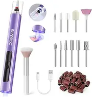 YLYYCC Electric Nail Drill Cordless Nail File with UV Lamp:Professional for Acrylic Gel Dip Powder Nails Portable Nail Kit Machine for Women Girl Manicure Pedicure Nail Set Rechargeable Lightweight