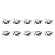 50Pcs 11x7x2.5mm USB Socket Female DIP Micro 5 Pin Connector 1A 30V Silver Black