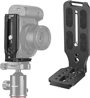 NEEWER L Shape Bracket Vertical QR Plate Universal DSLR Camera L Bracket with 1/4” Screw Arca Base Compatible with DJI Ronin Zhiyun Weebill Nikon Canon Sony Panasonic DSLR Camera