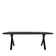 [Florabelle Living] Wellington Oval Dining Table Black 2.4 m