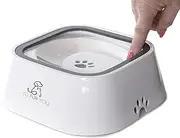 All Fur You Dog Water Bowl Splash Proof Anti Spill Slow Feeder Dish Cat Water Bowl No Slip Dispenser 35oz (1L) Drinking for Dogs Cats In Car Crate Safe Portable Pet Bowl Travel Dog Bowls Small Non Tip