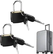 [AetherAurora] Pack of 2 Suitcase Lock with Keys, Small Suitcase Lock, Small Padlock, Mini Padlock, Suitcase Locks, Luggage Lock Security Lock for Suitcases, Cupboards, Lockers (Black)