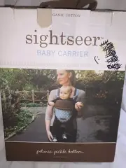 PETUNIA PICKLE BOTTOM 'Sightseer' Brown Organic Cotton Baby Carrier