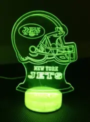 New York Jets 3D Night Light Multi Color Changing Illusion Lamp Kids Gift