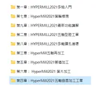 在飛比找蝦皮購物優惠-hyperMILL-2021多軸教程