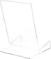 Operitacx Shape Acrylic Book Stand Transparent Display Holder for Organizing Books Albums Crafts for Home Office Library Store Sturdy Design for Easy Viewing and Cleaning