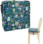 Toddler Booster Seat for Dining Table, Booster Seat for Table with Non-Slip Bottom and Straps, Washable Portable Thick Chair Increasing Cushion for Kids (Style A)