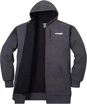 [Wrangler] Mens Hoodies Big and Tall Thermal Lined Hoodies for Men Zip Up Mens Sweatshirt