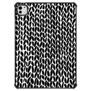 iPad Pro 11-inch (M4) iPad Impact Case Hand Knit Black On White