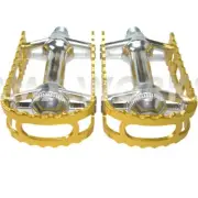 Genuine MKS BM-7 Pedals 1/2" Gold - Old School BMX Style - Mongoose Redline