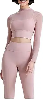 [Dressnu] Fitness Clothing Tops Yoga Clothing Long-Sleeved with Chest Pads Quick-Drying Sports