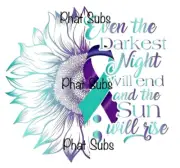 Sublimation Print Suicide Awareness Sun Will Rise Ready to Press Transfer