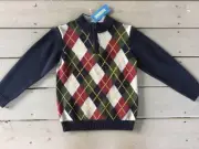 NEW Gymboree Boy S 5-6 Argyle Sweater Blue Red Green Holiday Christmas Portrait