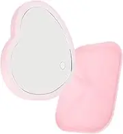 Vanity Mirror Led Lights Makeup Mirror Tabletop Heart-Shaped Charging Space-Saving High Definition