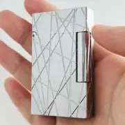 DP Fire Lines Lighter Metal Ping Sound Gas Refill for Smoking Cigarette Men Gift