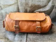 Bag Motorcycle Leather Handlebar Saddle Tool Pouch Bicycle Motorbike Bag Storage