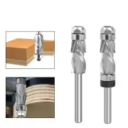 "LAVIE 1/4"" Shank Woodworking Solid Carbide CNC Router BitSpiral Compression Top Bearing Flush Router Bit Ideal for Car"
