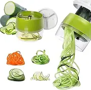 Slicer Spiralizer,4 in 1 Adjustable Spiral Slicer Veggetti Spiral Slicer Handheld Spiralizer Vegetable Slicer Heavy Duty Veggie Spiral Cutter Spiralizer Noodle Maker for Carrot,Fruit,Cucumber,Potato
