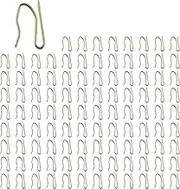 Metal Hooks Heavy-Duty Offset Pin-On Drapery Hooks,100Pcs Stainless Steel Plated Nickel Hooks Offset Pin-On Drapery Hooks,Pin-On Drapery Hooks Pin,Metal Offset Pin-On Drapery Hooks for Window Curtain