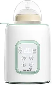 GROWNSY Baby Bottle Warmer, 8-in-1 Fast Baby Milk Warmer with Timer for Breastmilk or Formula, Accurate Temperature Control, 24H Keep, Food Heater&Defrost BPA-Free Bottle Warmer for All Bottles- Green