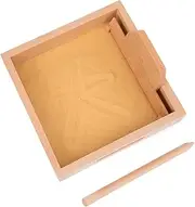 Vaguelly Wooden Sandbox Toy Table Educational Writing Painting Toy Boys and Girls Plaything Safe for Early Learning