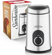 [Sunbeam] EM0405 Multigrinder II | Coffee Grinder, Herb Grinder And Spice Grinder | 165W | One-Touch Control | Brushed Stainless Steel
