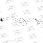 Redback Mufflers Bolt-On to suit 100 2.8 V6 RM - M1617