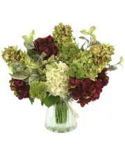 Creative Displays Green Cone Hydrangea, Sedum And Ivy Floral Arrangement