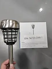 4 Pack Solar Bug Zapper Outdoor Waterproof Solar Powered Mosquito Zapper Killer Lighting Repellent Lamp Cordless Fly Gnat Insect Zappers for Garden Yard Patio Backyard Pathway