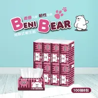 在飛比找PChome24h購物優惠-【Benibear 邦尼熊】復古酒紅條紋抽取式衛生紙(100