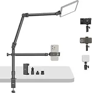 SmallRig Live Desktop Camera Bracket, Overhead Camera Desk Mount Stand with Flexible Detachable Arm with 360° Ball Head, Tabletop C Clamp for Photography Videography Live Stream-4456