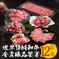 在飛比找PChome24h購物優惠-【中秋烤肉】TOP世界金賞和牛ソ極品盛宴(12盒/組；燒烤/