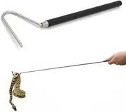 1 Pack Extensible Snake Hook - 26 Inch Stainless Steel Reptile Hook with Non Slip Rubber Handle - Pet Snake Accessories Pick-Up Handling Tool - Pool Skimmer Basket Hook (1 Pack 26 Inch)
