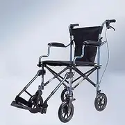 Ultralight Lightweight Folding Wheelchair, Propelled Wheelchair,Lightweight Mobility Device for Elderly, Handicapped, and Disabled Users, Portable Transit Travel Wheelchair (Color : with handbrake)